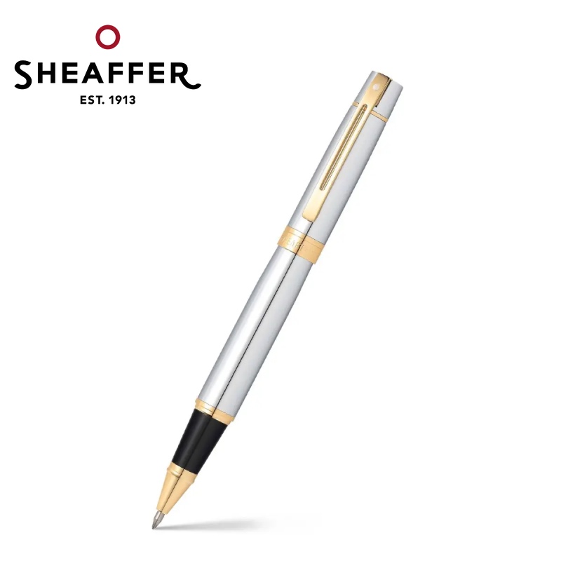 免費客製化刻字【Sheaffer】300銀桿金夾鋼珠筆 SFE1934251✿50B003